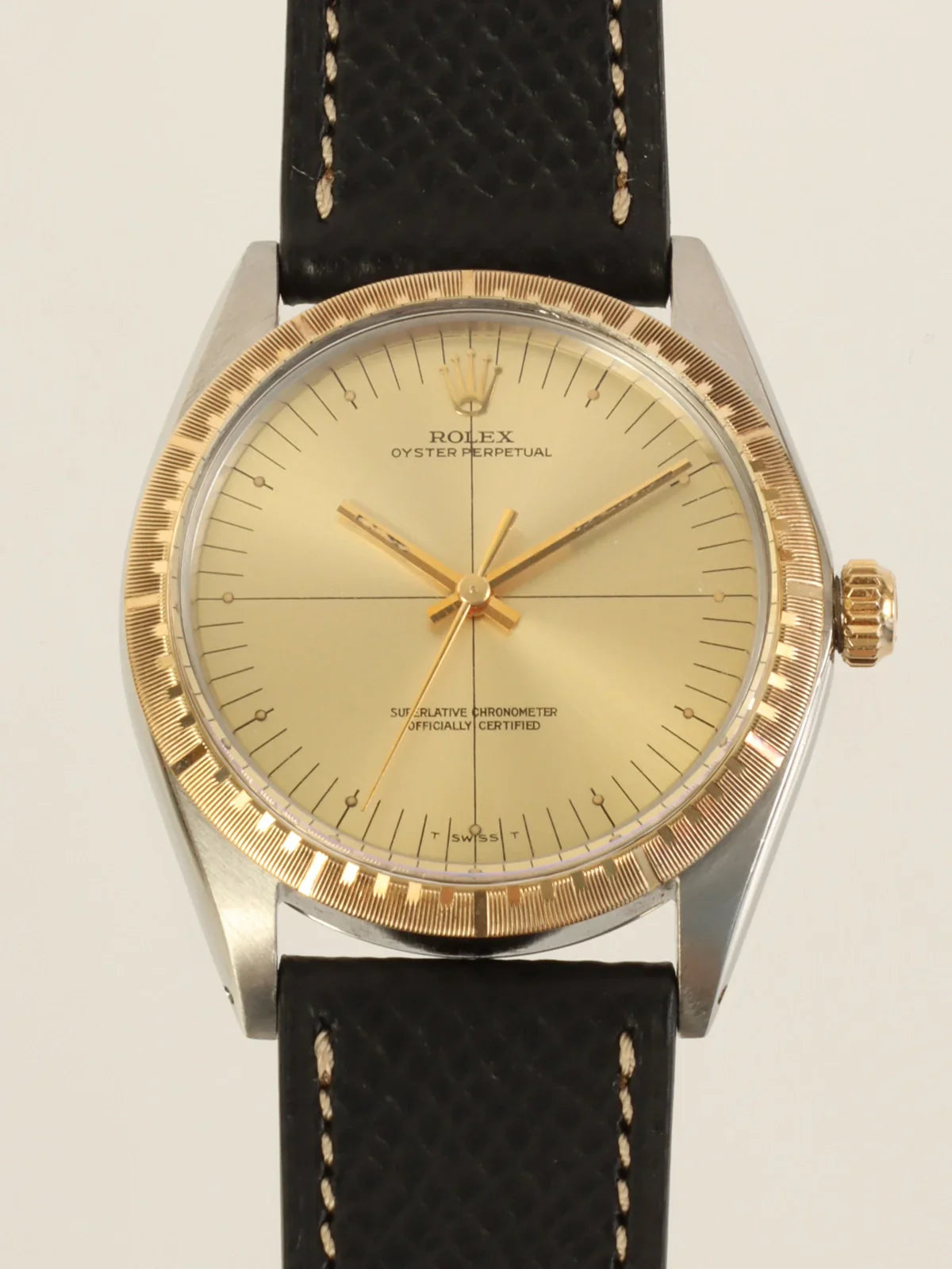 ROLEX Oyster Perpetual Gold/Silver/Black