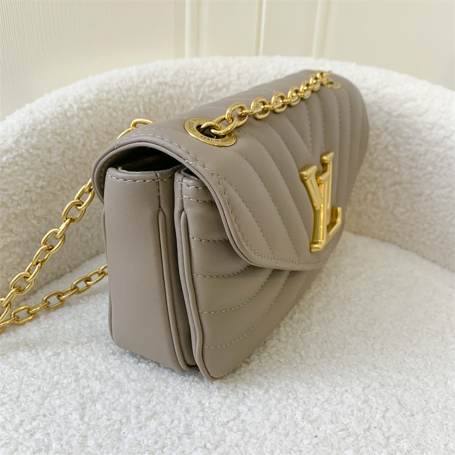 LV New Wave Chain Bag in Taupe Quilted Calfskin and GHW