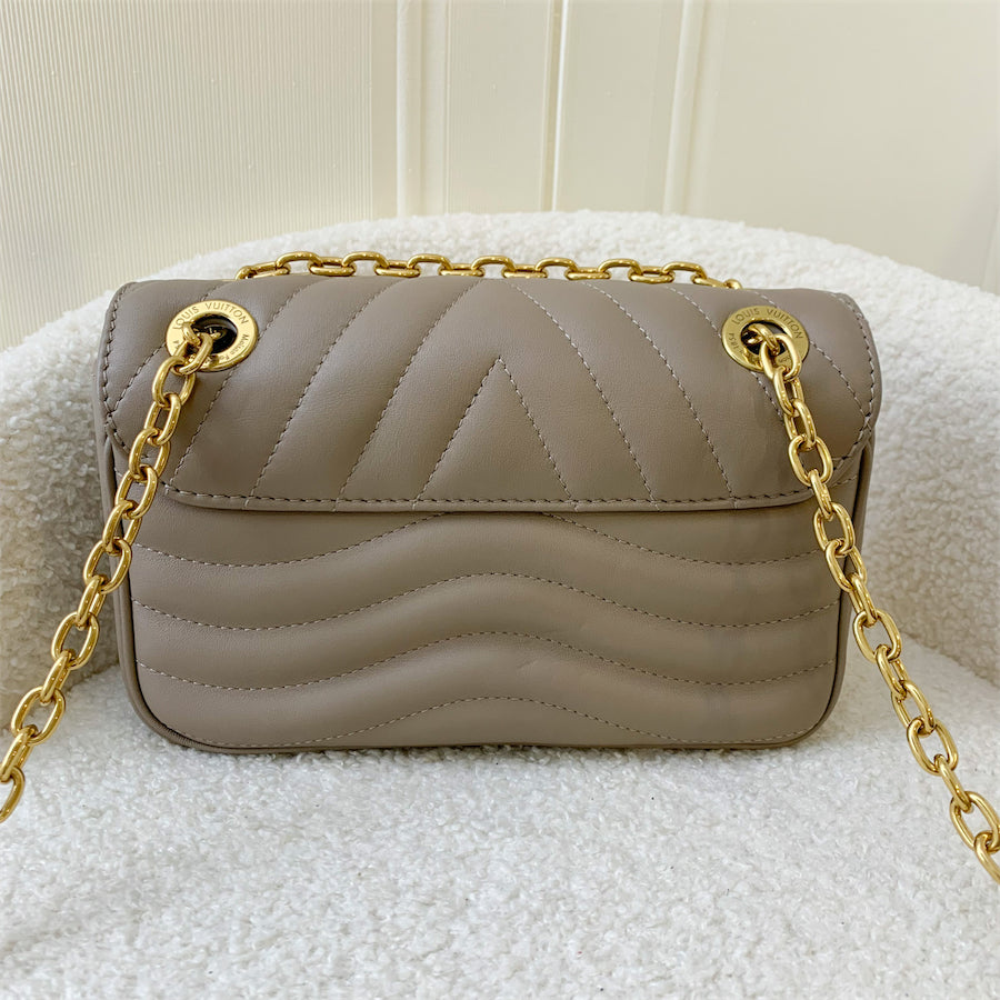 LV New Wave Chain Bag in Taupe Quilted Calfskin and GHW