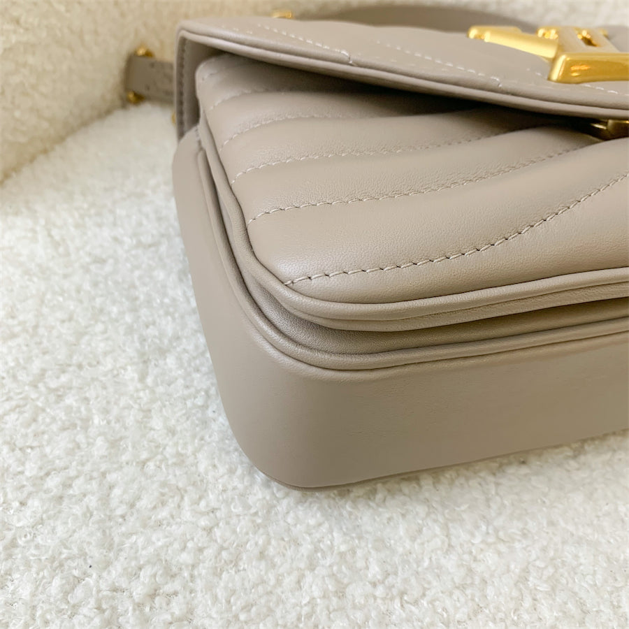 LV New Wave Chain Bag in Taupe Quilted Calfskin and GHW