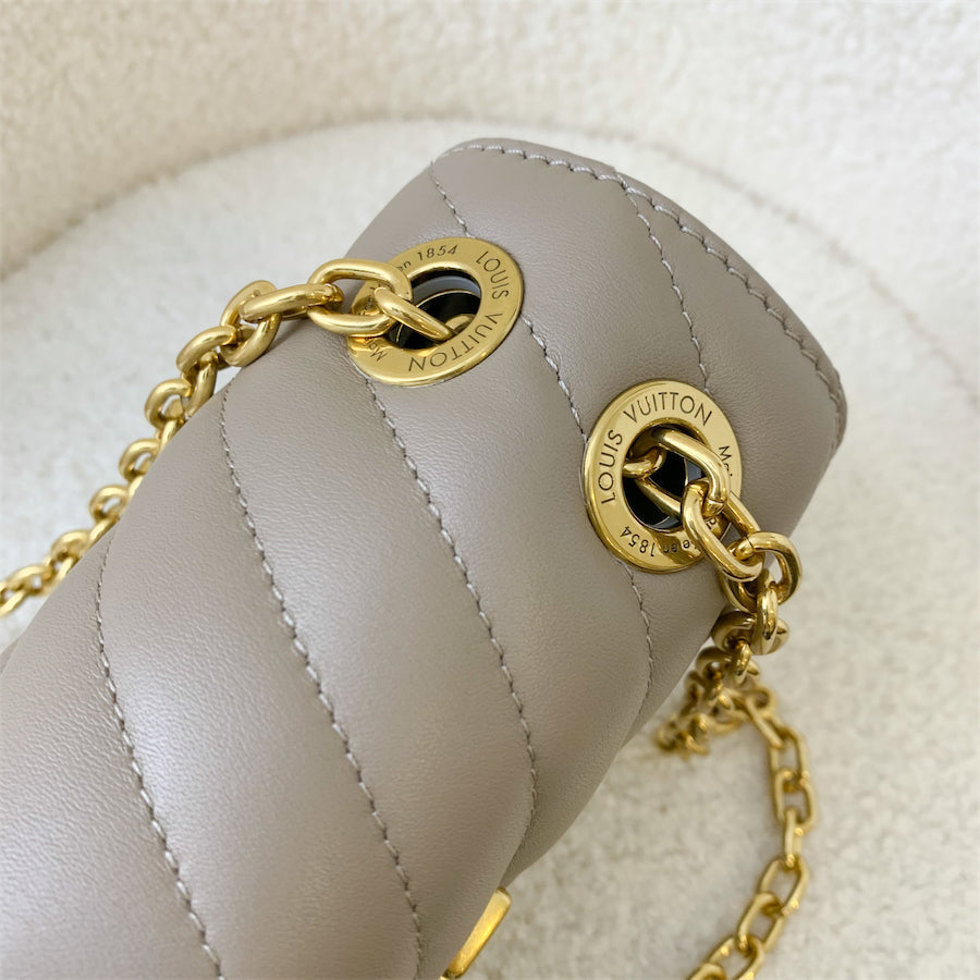 LV New Wave Chain Bag in Taupe Quilted Calfskin and GHW