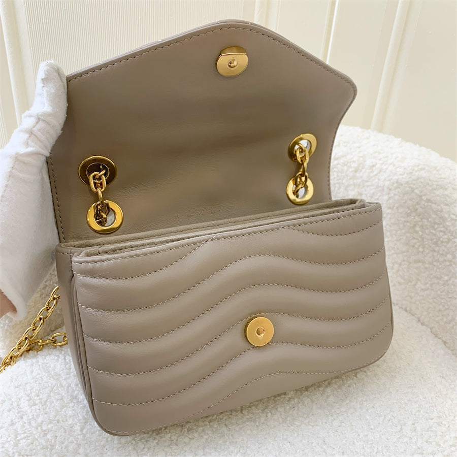 LV New Wave Chain Bag in Taupe Quilted Calfskin and GHW
