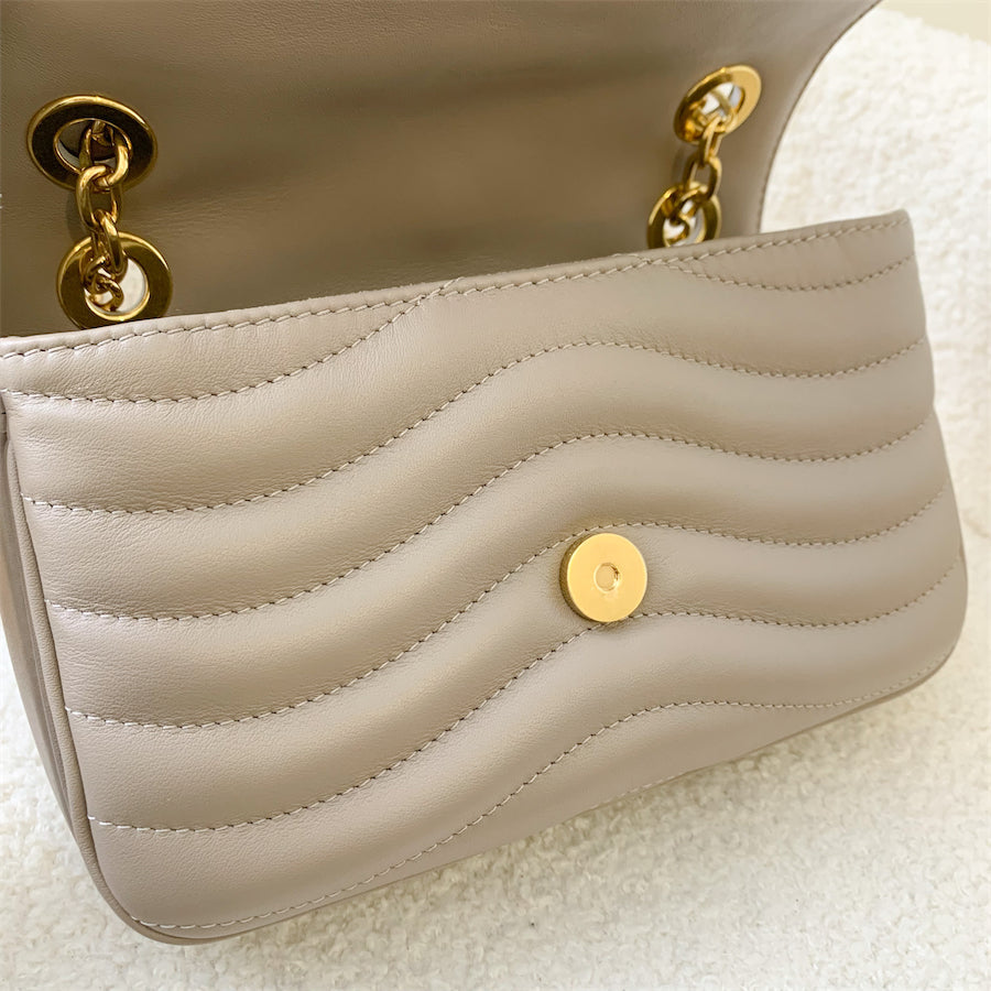 LV New Wave Chain Bag in Taupe Quilted Calfskin and GHW