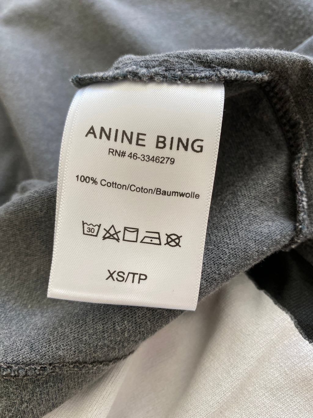 ANINE BING GEORGIE BLUE PAINTING TEE - SIZE XS