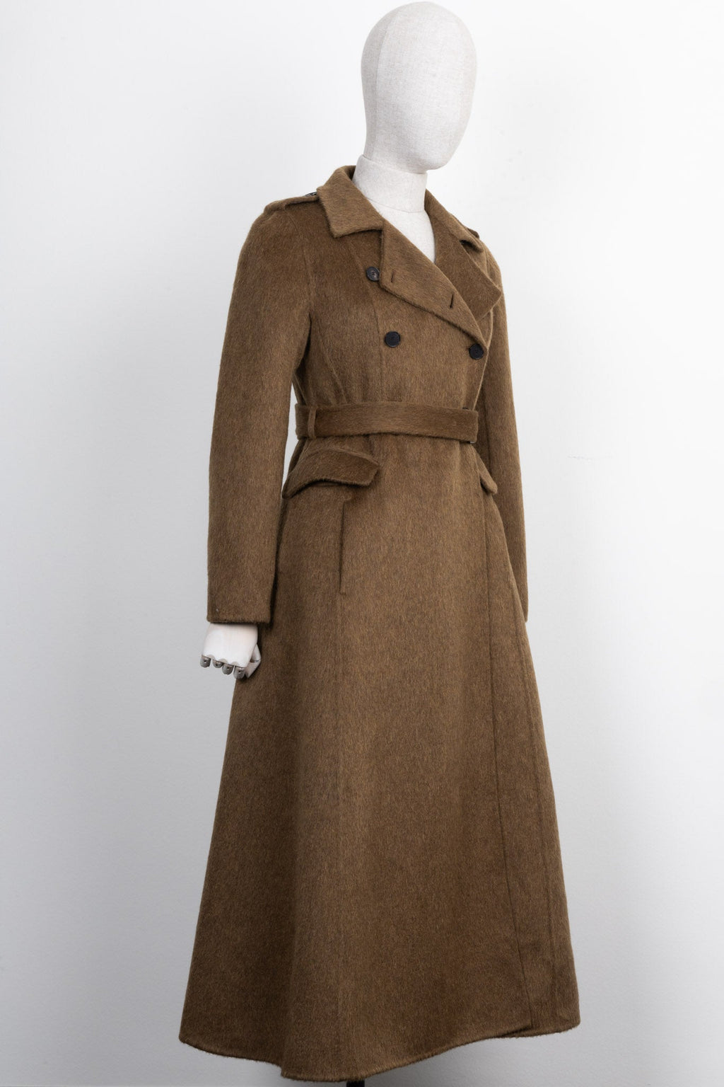 CHRISTIAN DIOR Double Breasted Coat Olive