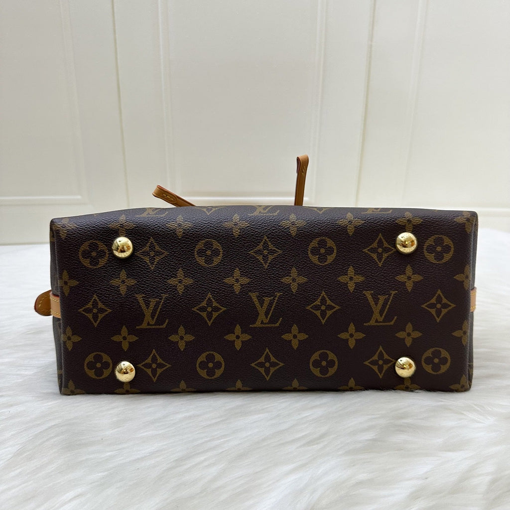 LV Carryall PM Hobo Bag in Monogram Canvas and GHW