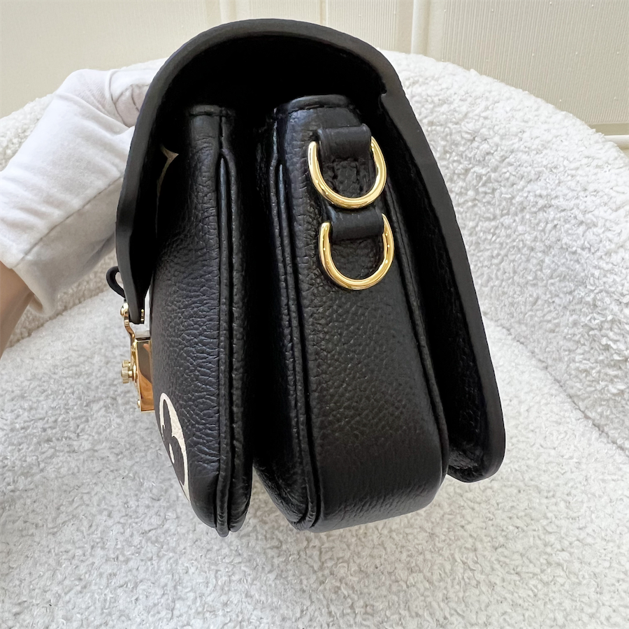 LV Pochette Metis East West in Black and Creme Giant Monogram Empreinte Leather and GHW