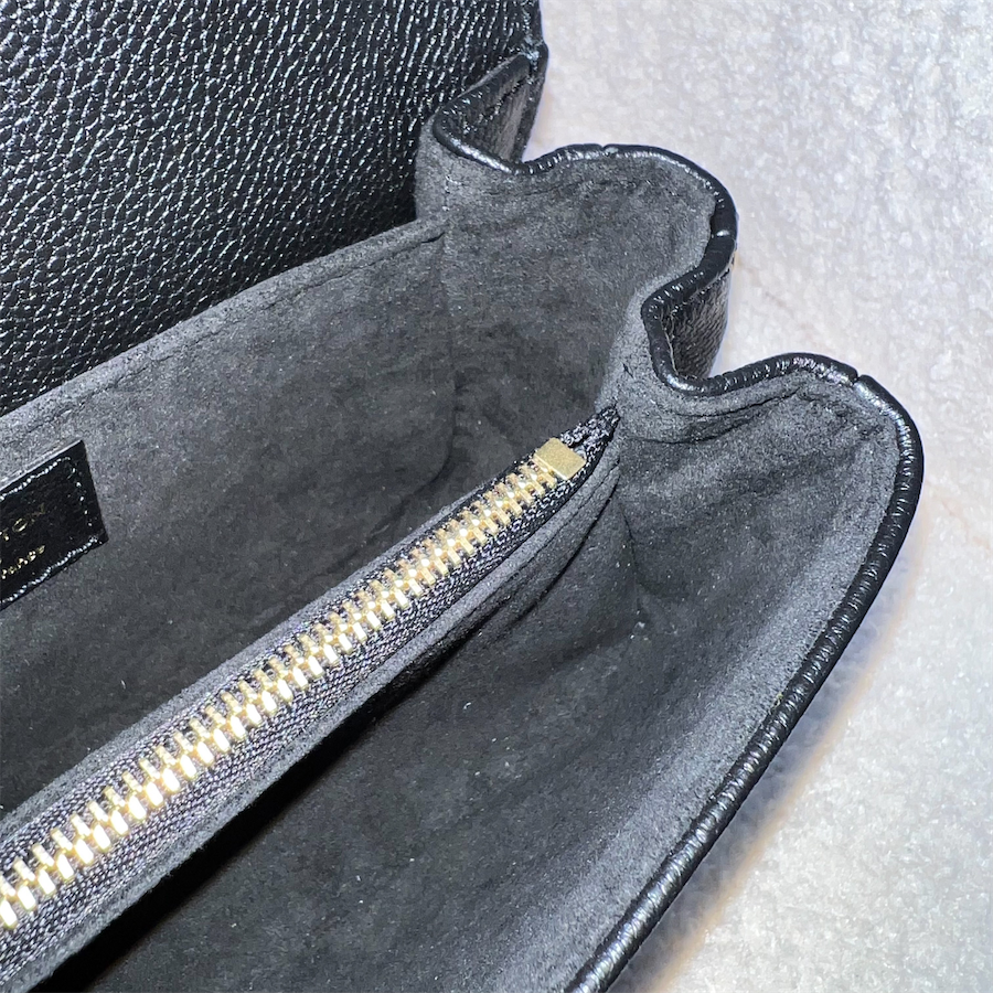 LV Pochette Metis East West in Black and Creme Giant Monogram Empreinte Leather and GHW