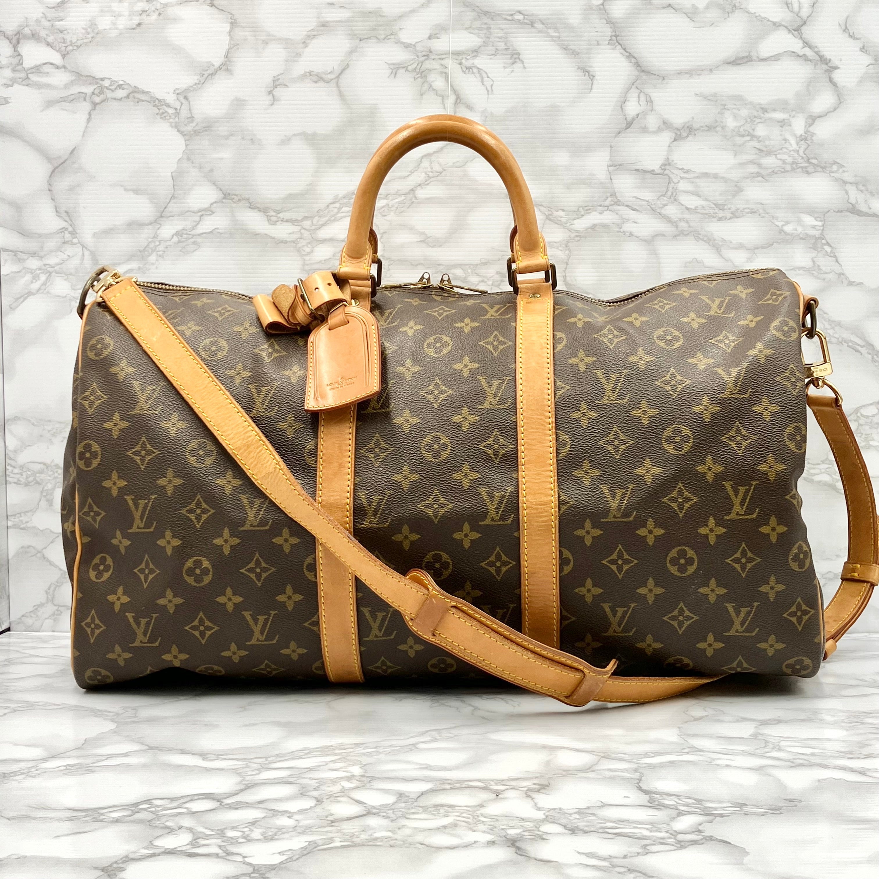 LOUIS VUITTON Monogram Keepall 50 Bandoliere