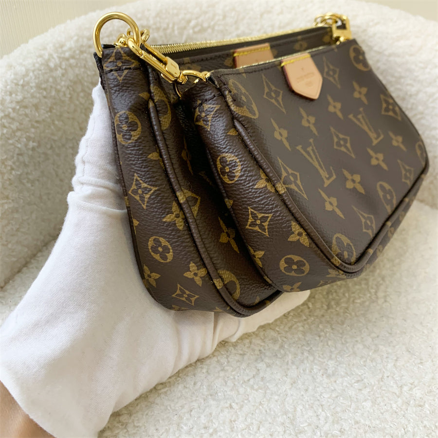 LV Multi Pochette Accessoires MPA in Monogram Canvas, Khaki Strap and GHW