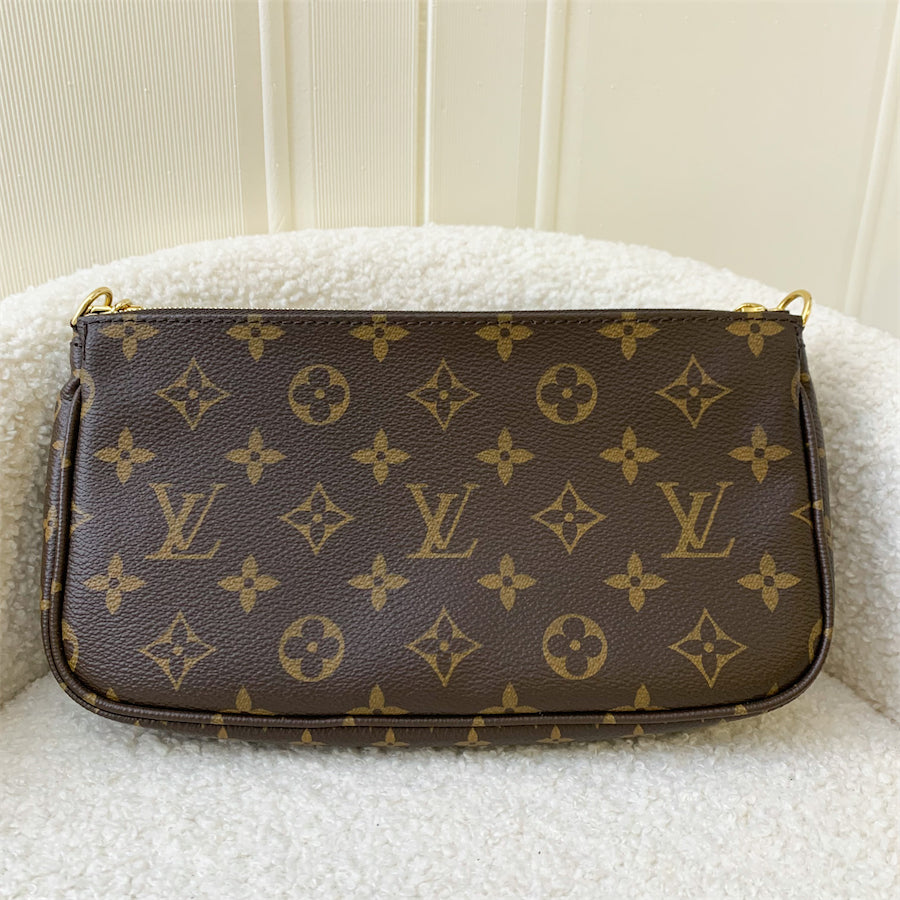 LV Multi Pochette Accessoires MPA in Monogram Canvas, Khaki Strap and GHW