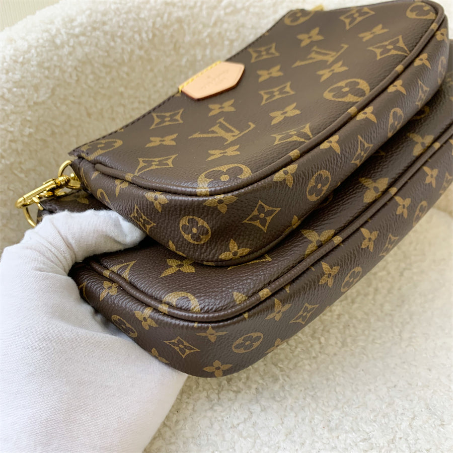 LV Multi Pochette Accessoires MPA in Monogram Canvas, Khaki Strap and GHW