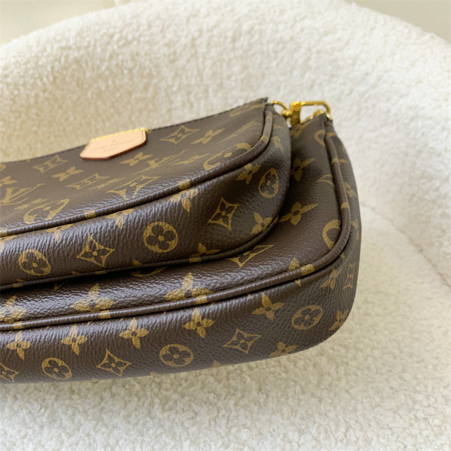 LV Multi Pochette Accessoires MPA in Monogram Canvas, Khaki Strap and GHW