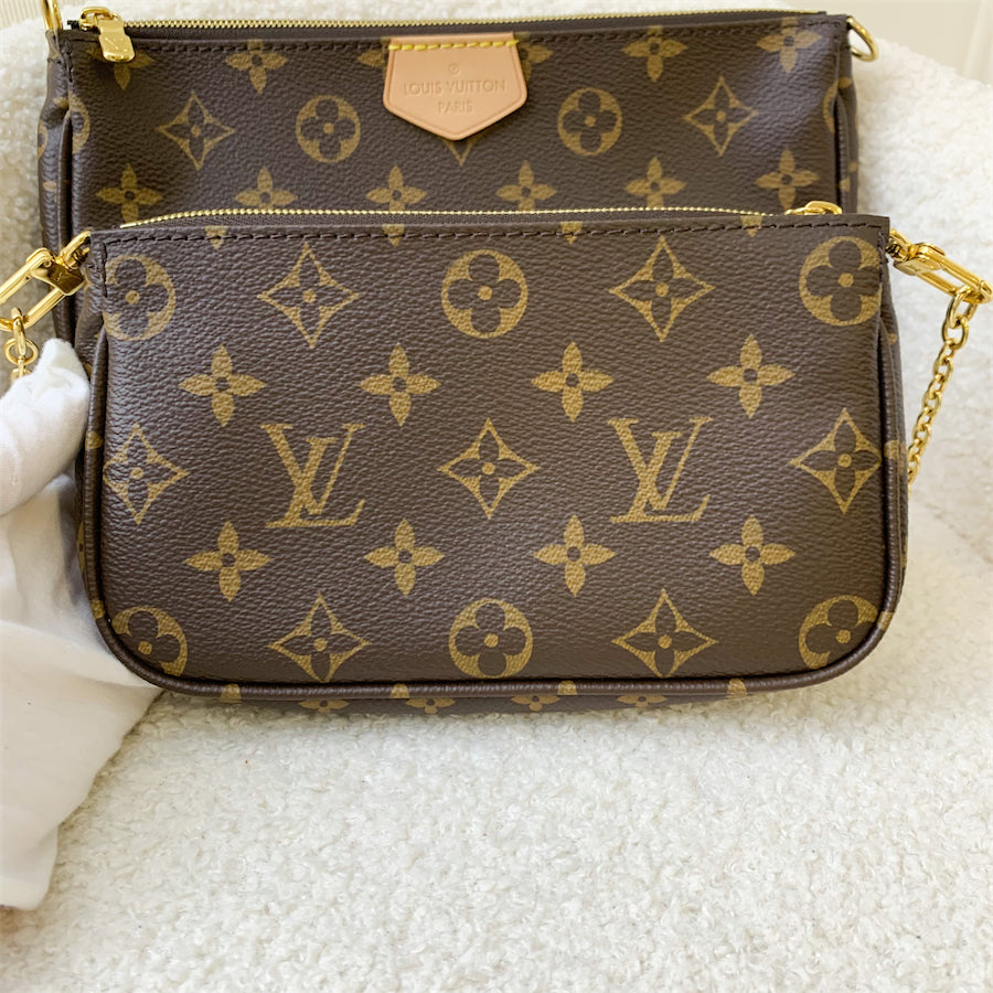 LV Multi Pochette Accessoires MPA in Monogram Canvas, Khaki Strap and GHW