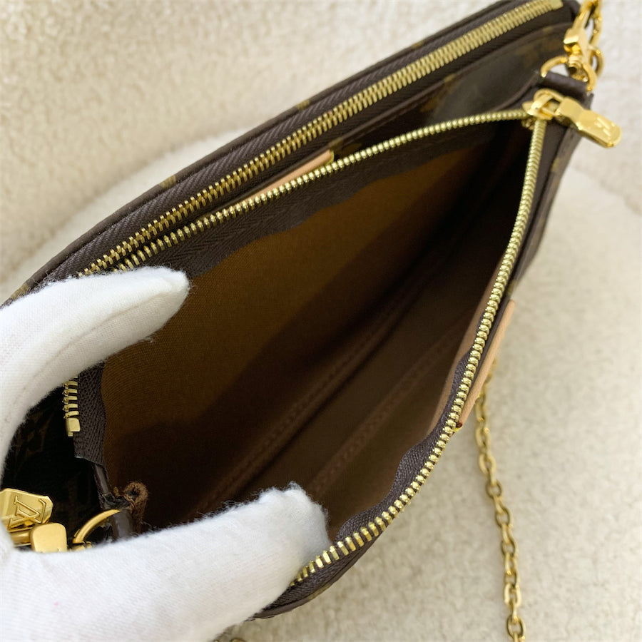 LV Multi Pochette Accessoires MPA in Monogram Canvas, Khaki Strap and GHW