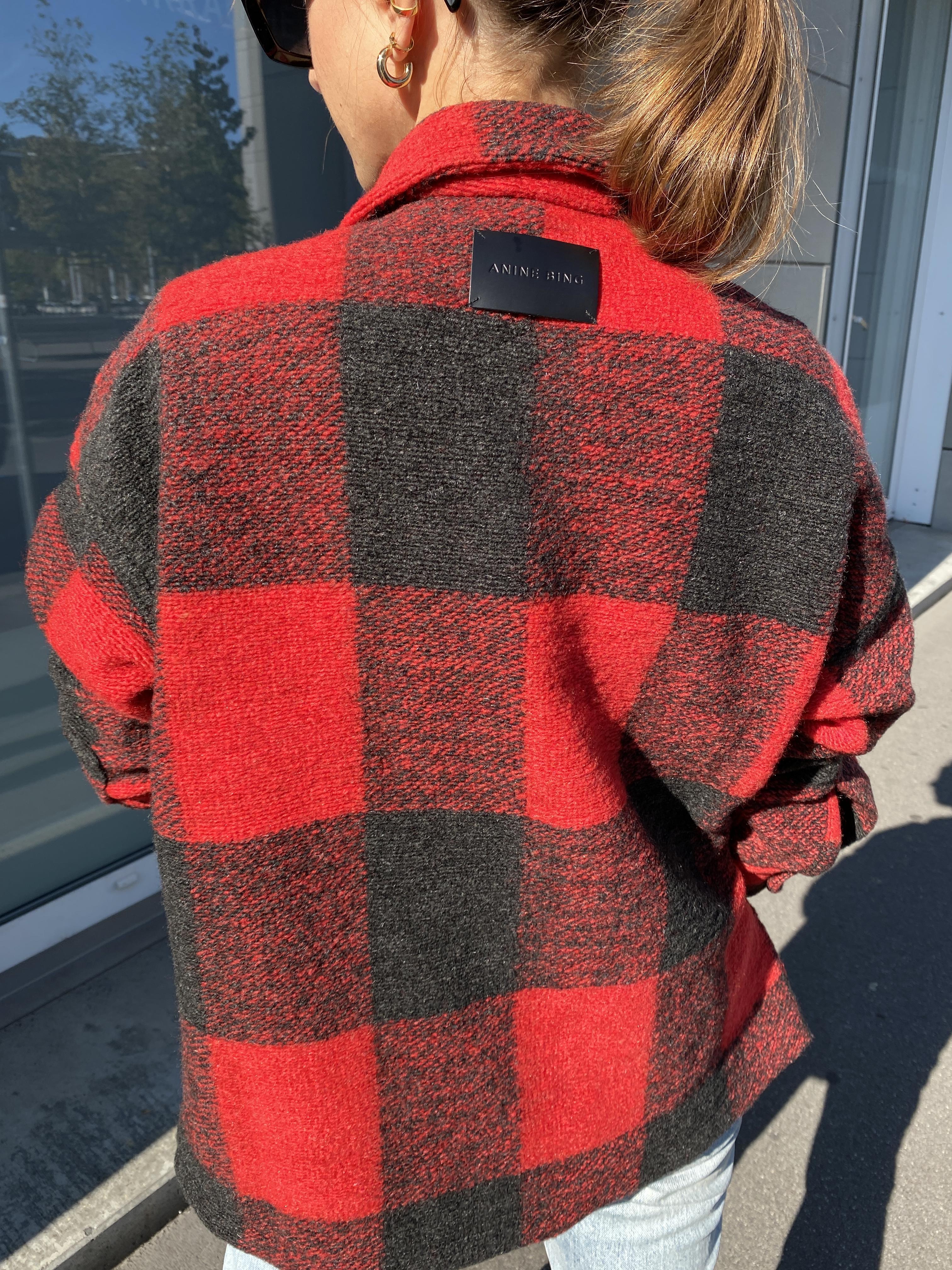 BOBBI FLANNEL JACKET RED - SIZE XS