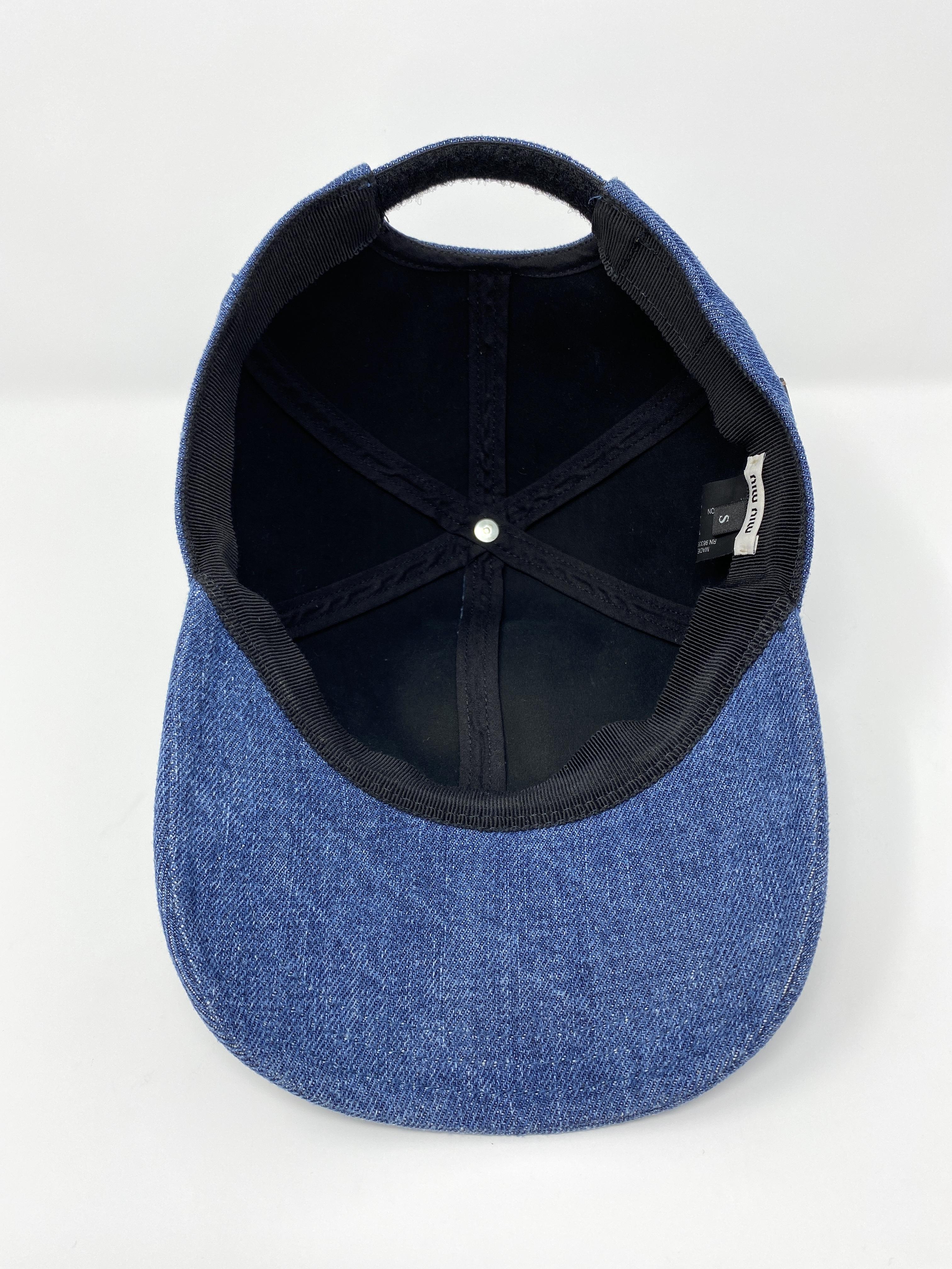 MIU MIU DENIM BASEBALL CAP