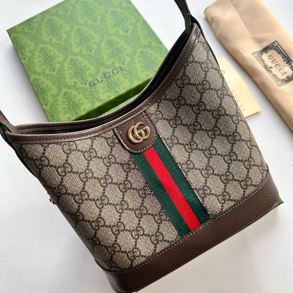 GC627 Ophidia GG Small Shoulder Bag / 9"W x 8.3"H x 4.7"D