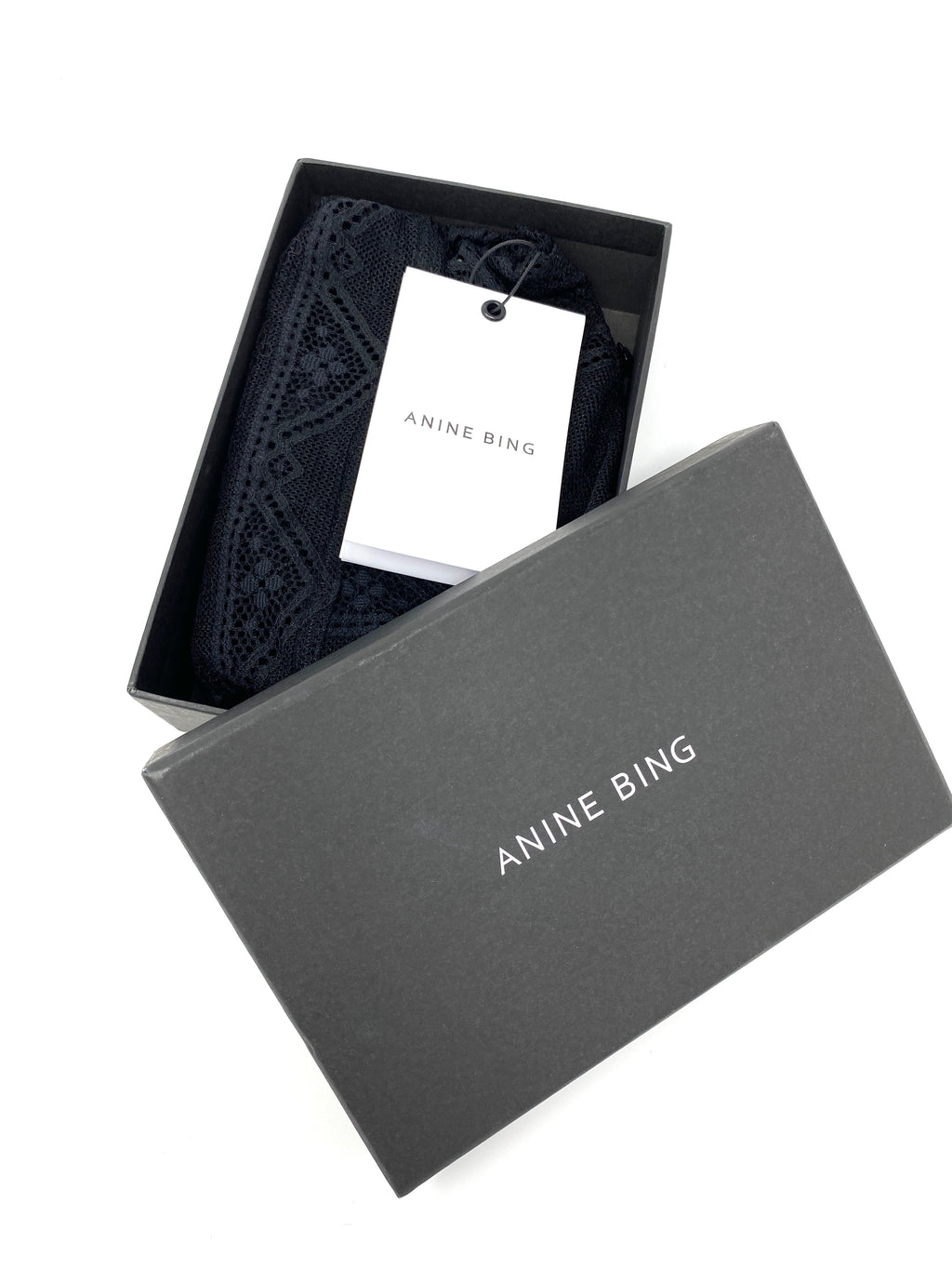 ANINE BING BLACK LACE BRA - SIZE S
