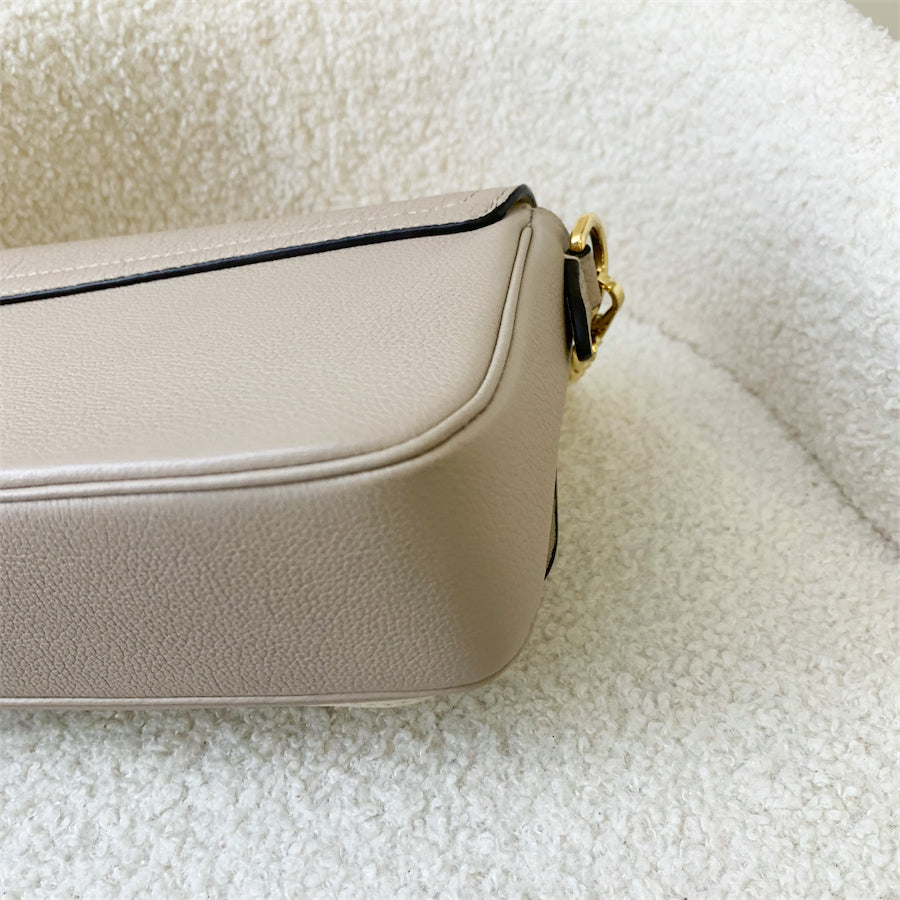 LV Lockme Tender in Grey Beige Greige Grained Calfskin and GHW