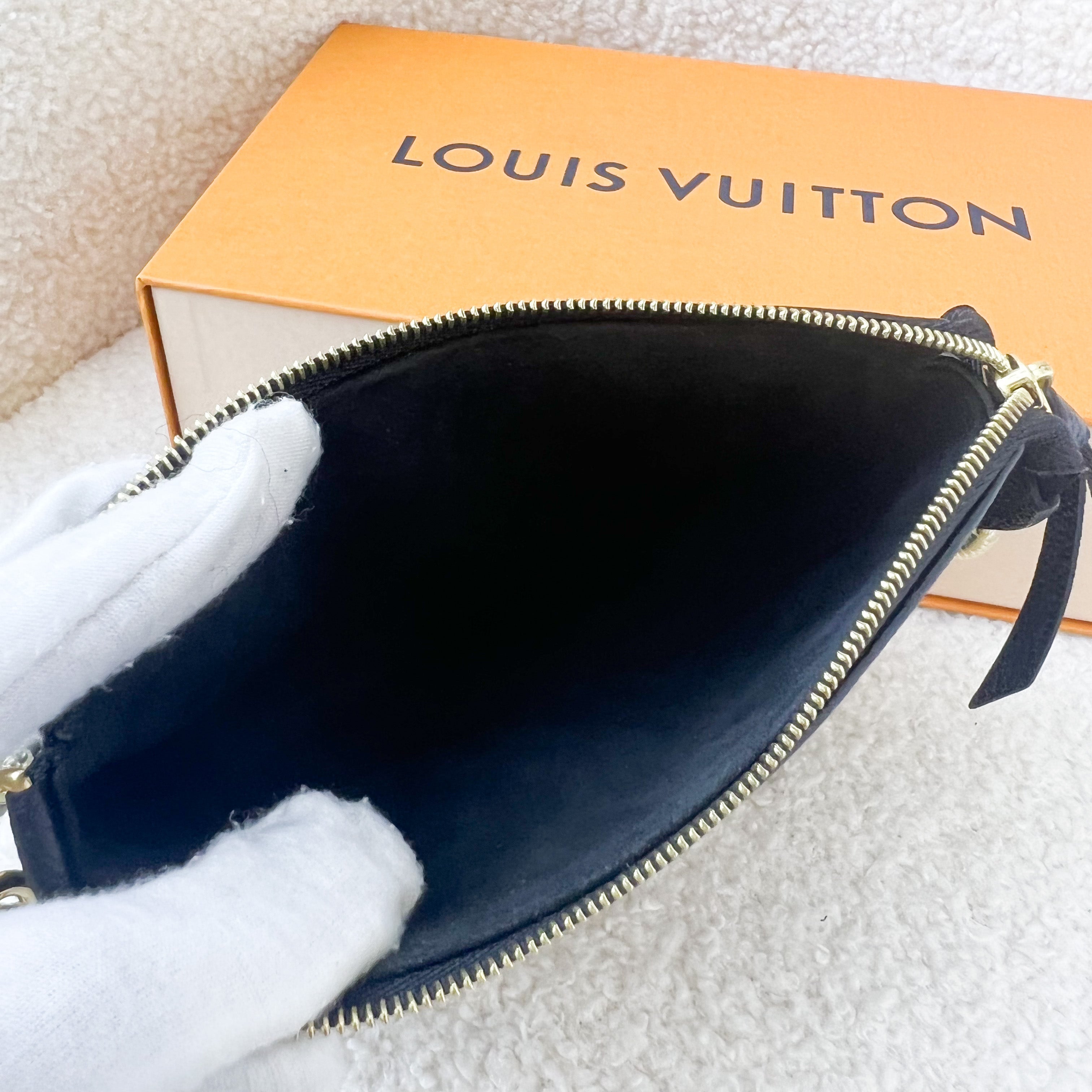 LV Mini Pochette Accessoires in Black and Beige Monogram Empreinte Leather GHW