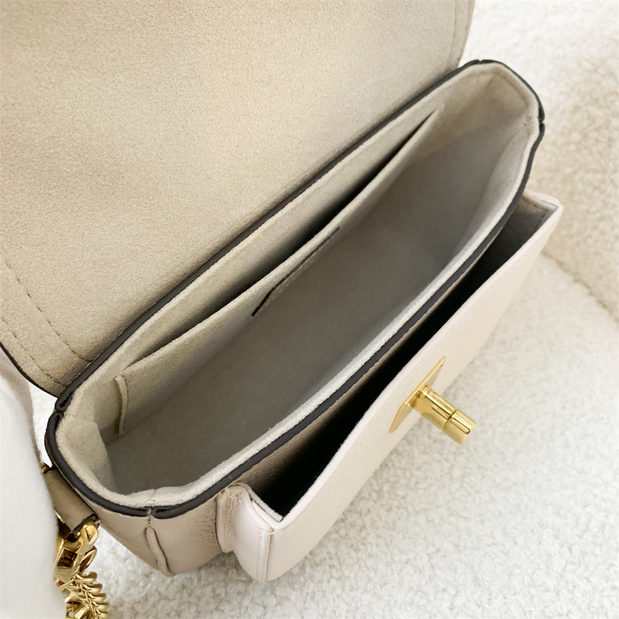 LV Lockme Tender in Grey Beige Greige Grained Calfskin and GHW