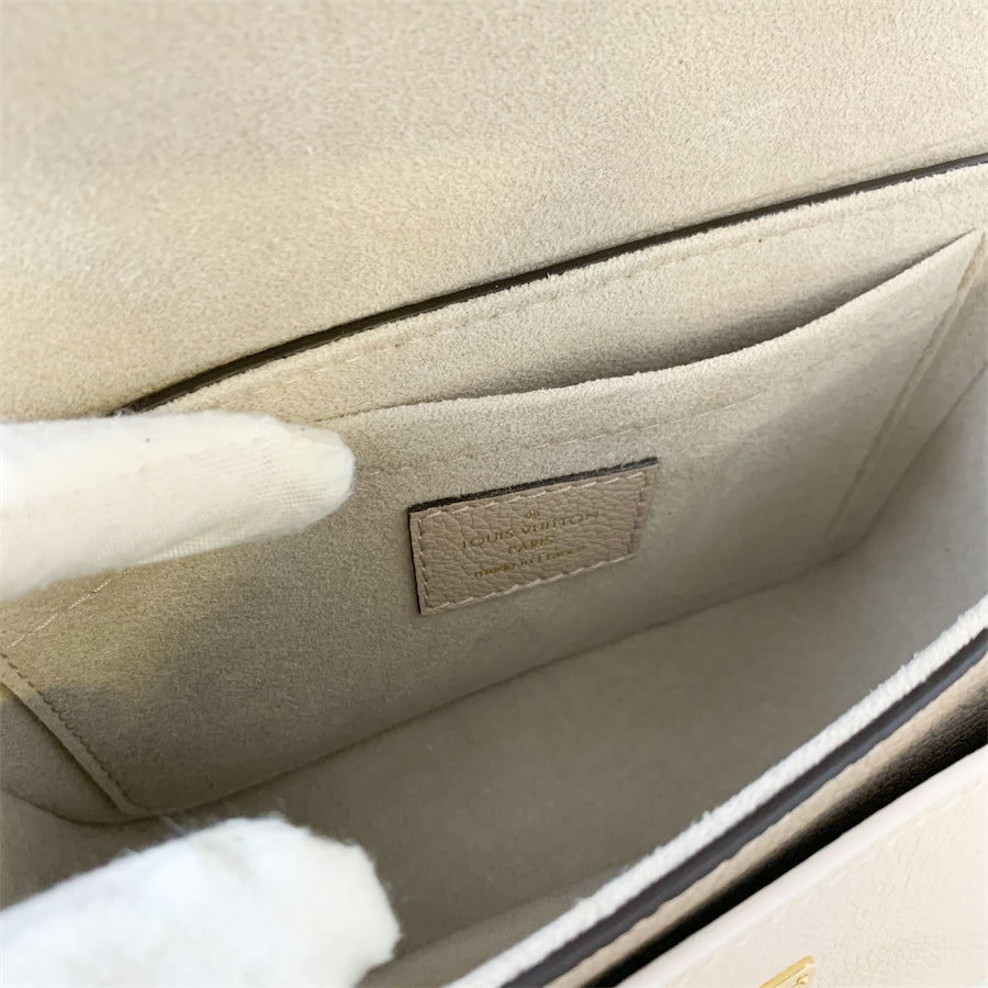 LV Lockme Tender in Grey Beige Greige Grained Calfskin and GHW