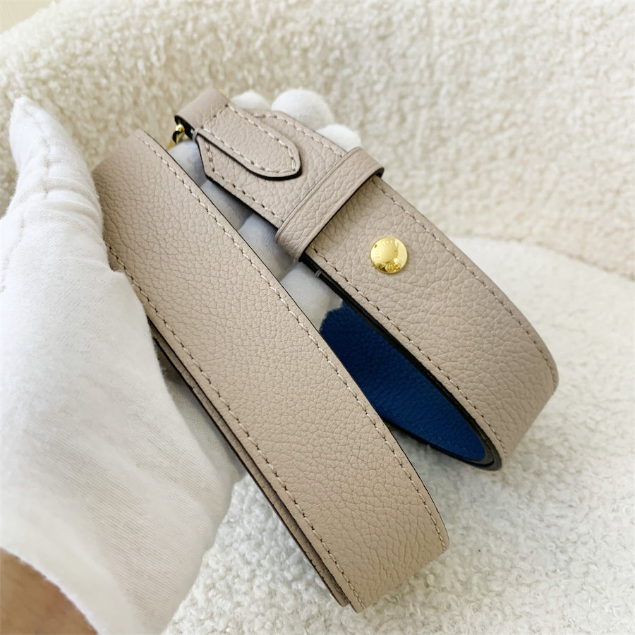 LV Lockme Tender in Grey Beige Greige Grained Calfskin and GHW