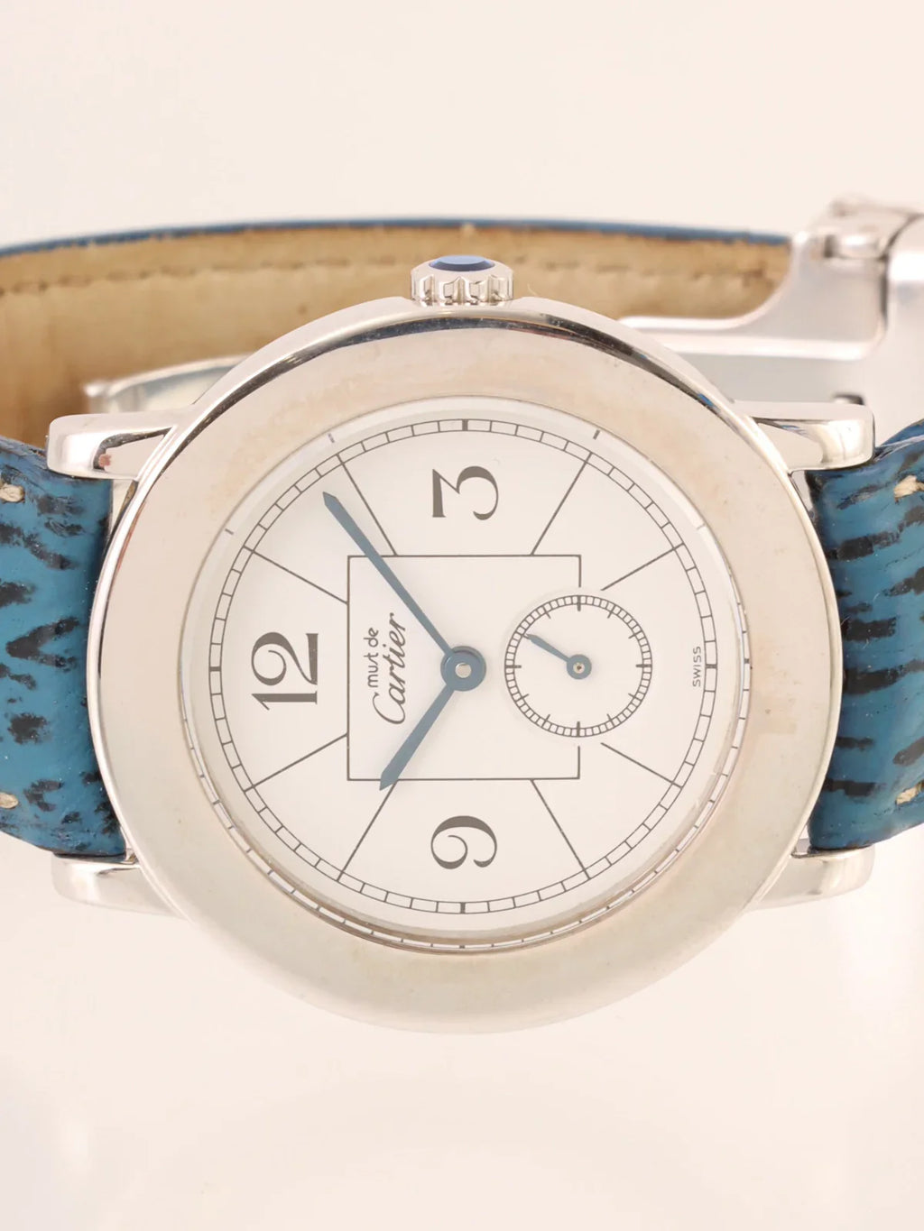 CARTIER Must De Ronde Silver/Blue