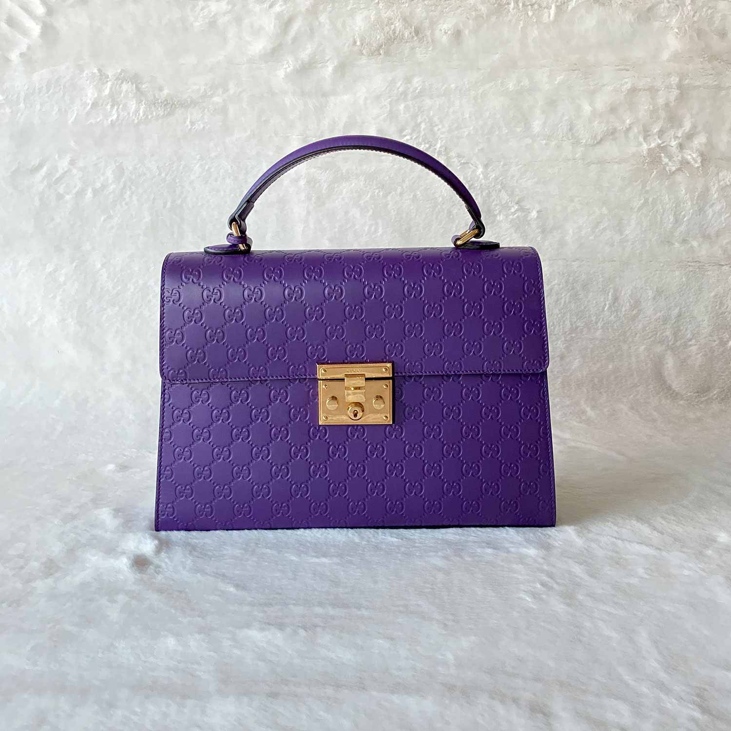Gucci GG Signature Medium Padlock Top Handle Bag