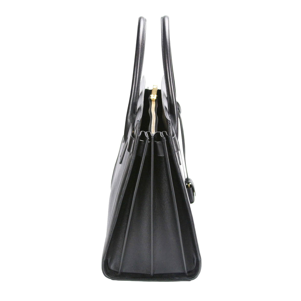Yves Saint Laurent Sac de Jour Large Black and Blue Leather