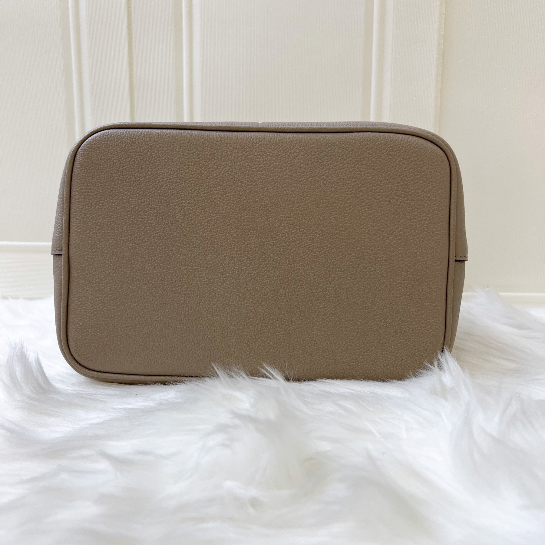 LV NeoNoe MM in Tourterelle Grey and Creme Giant Monogram Empreinte Leather and GHW