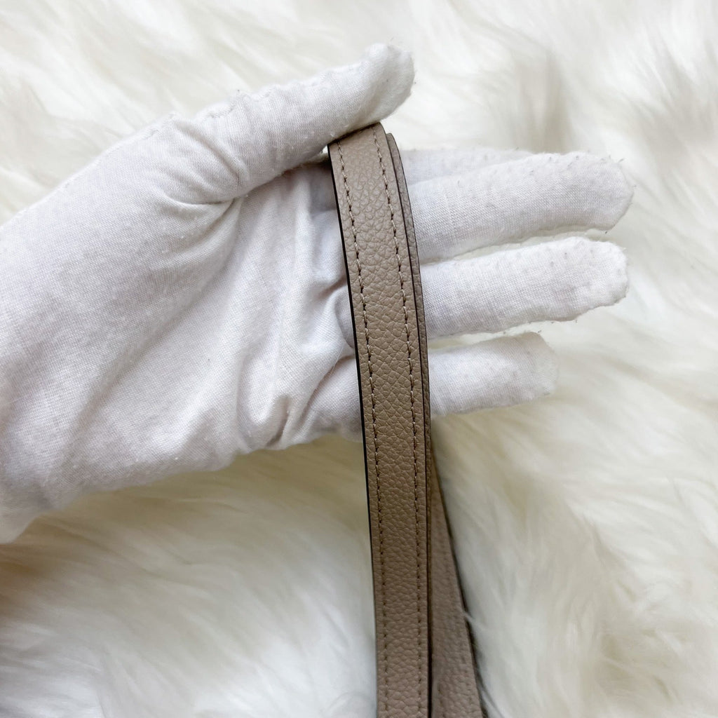 LV NeoNoe MM in Tourterelle Grey and Creme Giant Monogram Empreinte Leather and GHW