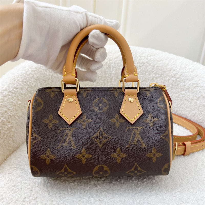 LV Nano Speedy in Monogram Canvas GHW