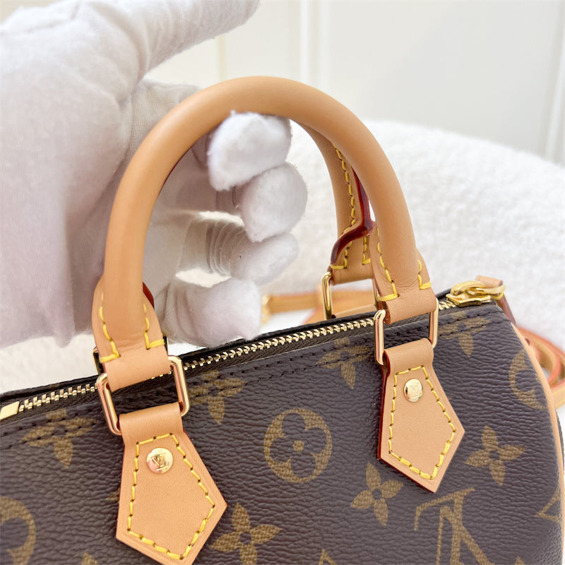 LV Nano Speedy in Monogram Canvas GHW