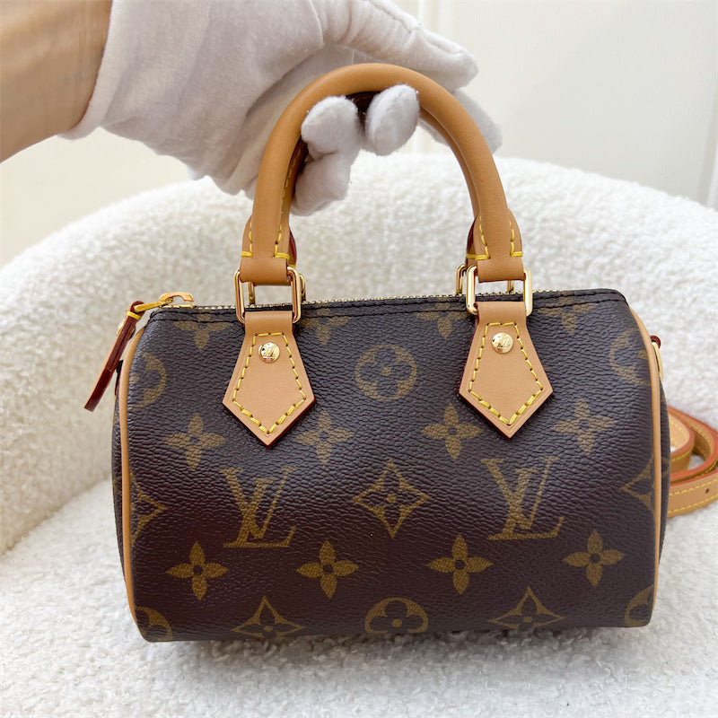 LV Nano Speedy in Monogram Canvas GHW
