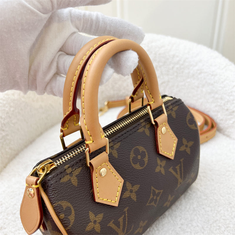 LV Nano Speedy in Monogram Canvas GHW
