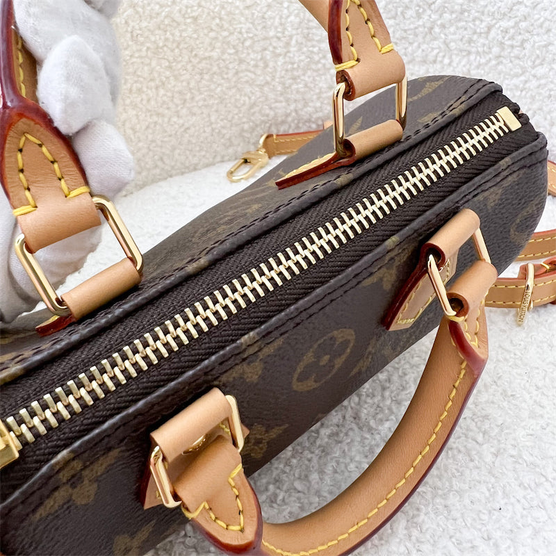 LV Nano Speedy in Monogram Canvas GHW