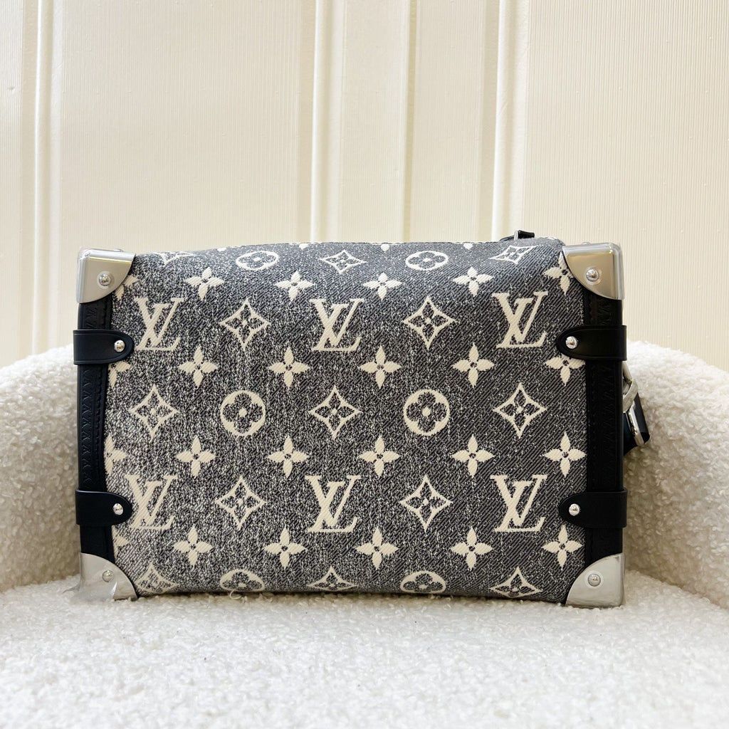 LV Side Trunk Bag in Black / Grey Denim and SHW