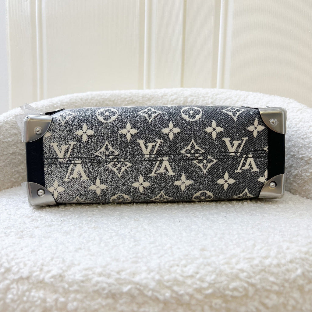 LV Side Trunk Bag in Black / Grey Denim and SHW