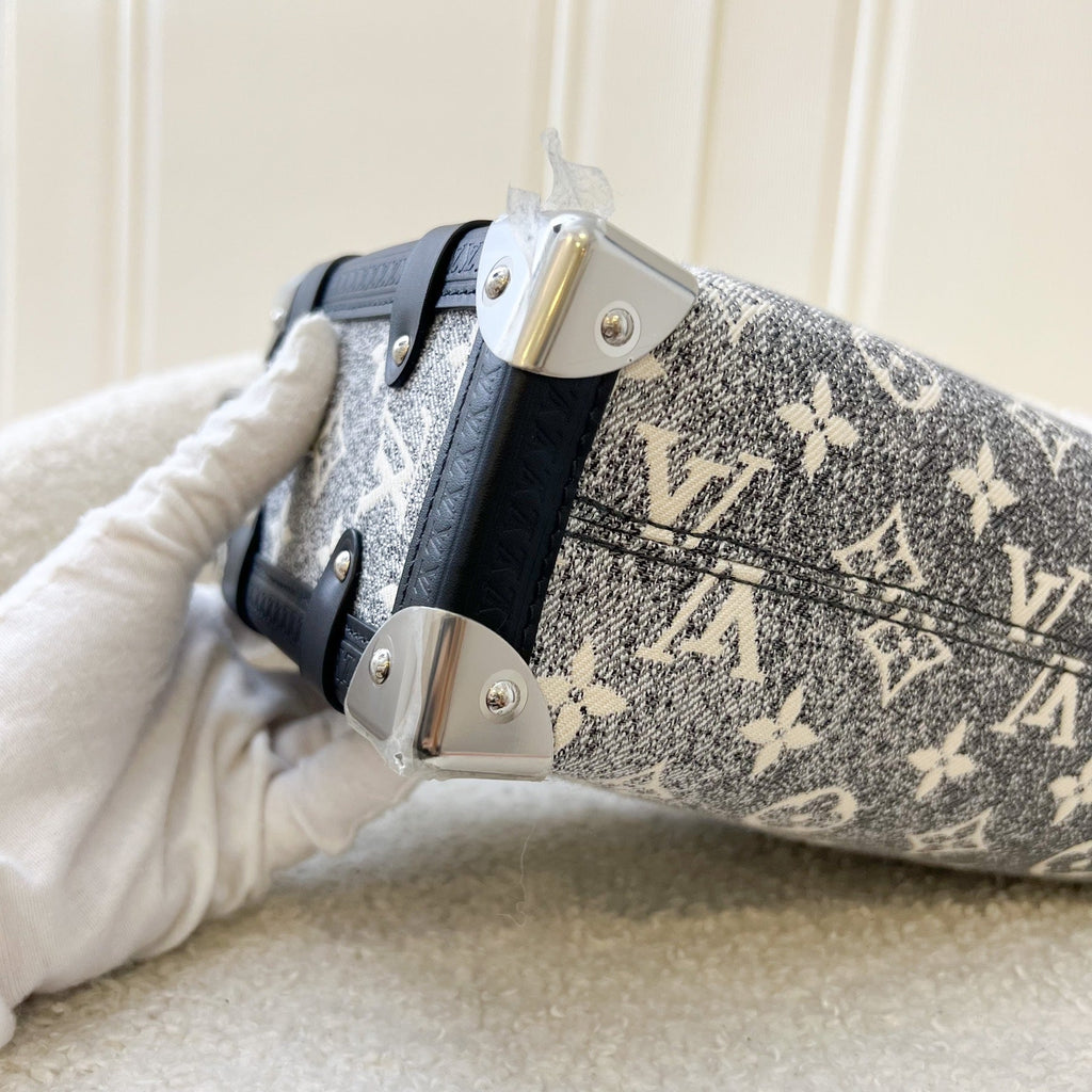 LV Side Trunk Bag in Black / Grey Denim and SHW
