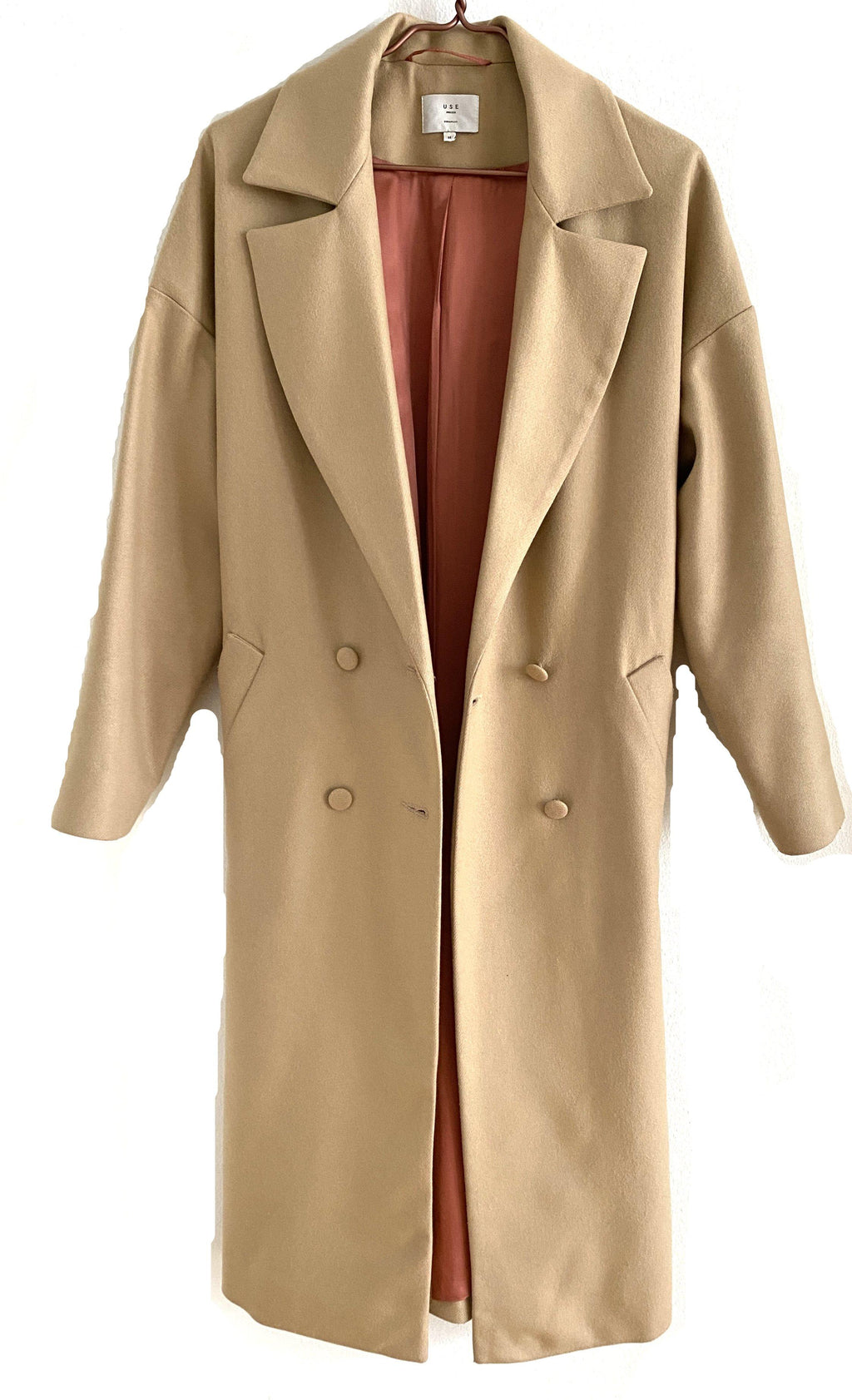 USE UNUSED BUDAPEST WOOL COAT - SIZE EU 36