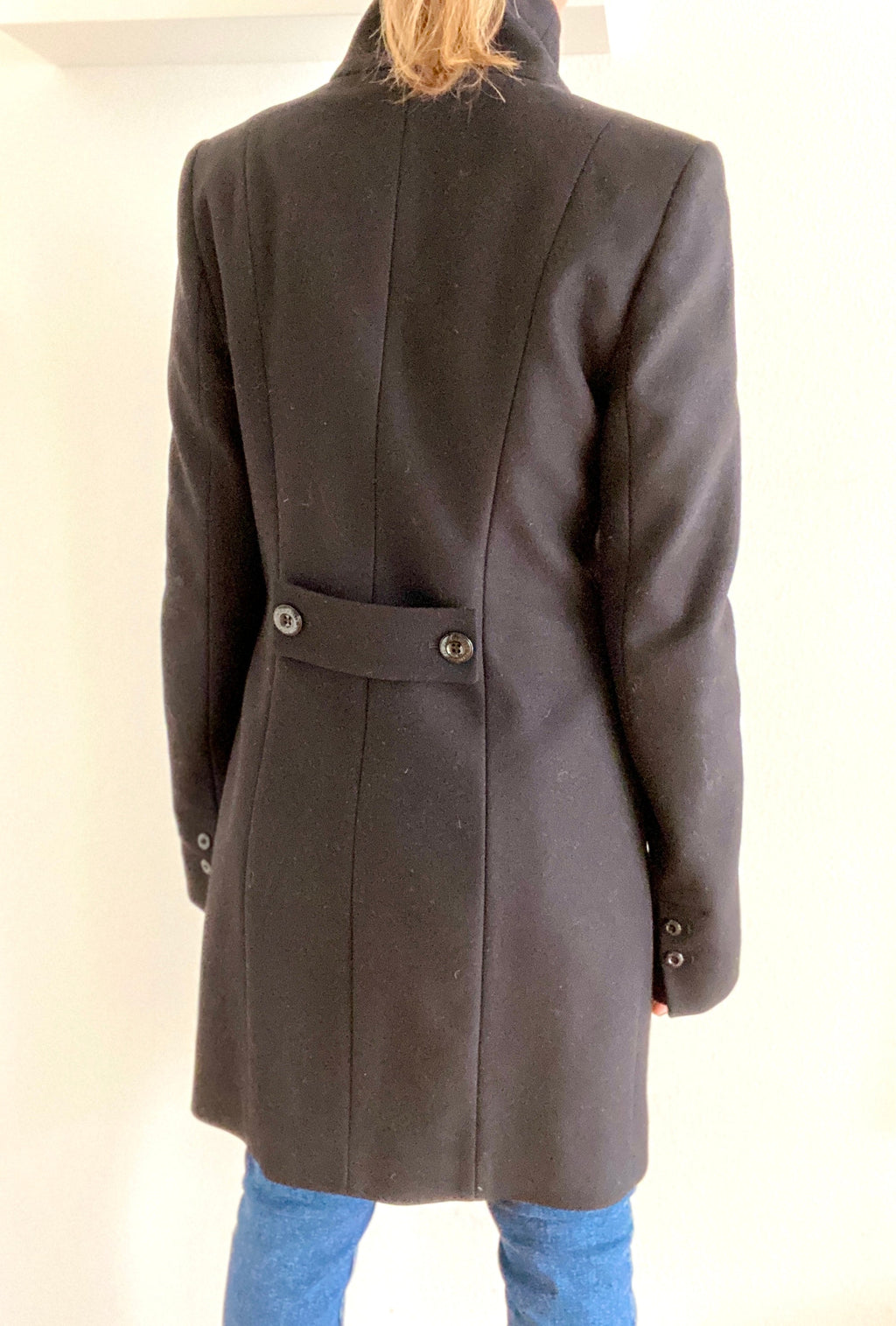 PATRIZIA PEPE WOOL COAT BLACK - SIZE IT 44