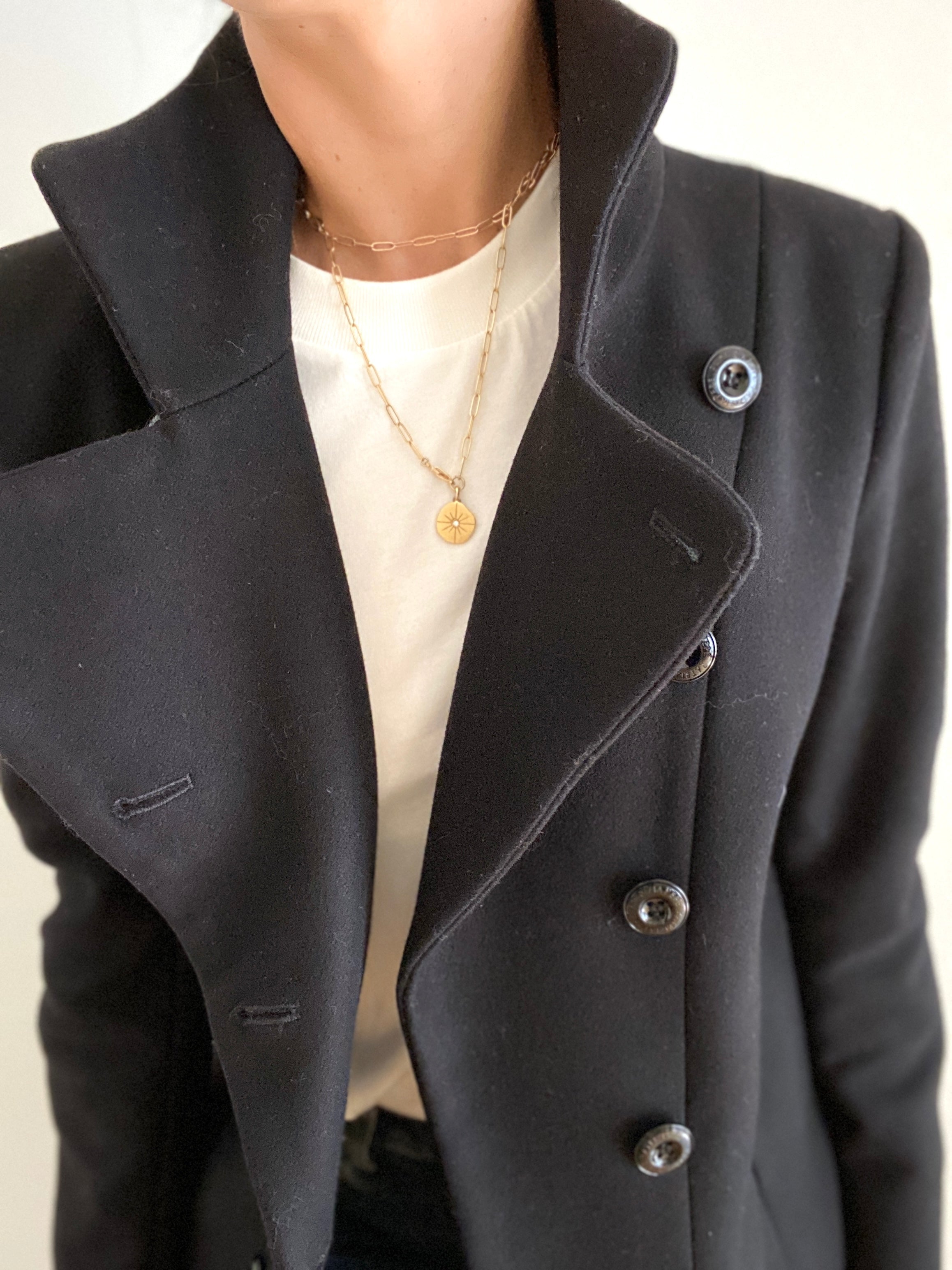 PATRIZIA PEPE WOOL COAT BLACK - SIZE IT 44