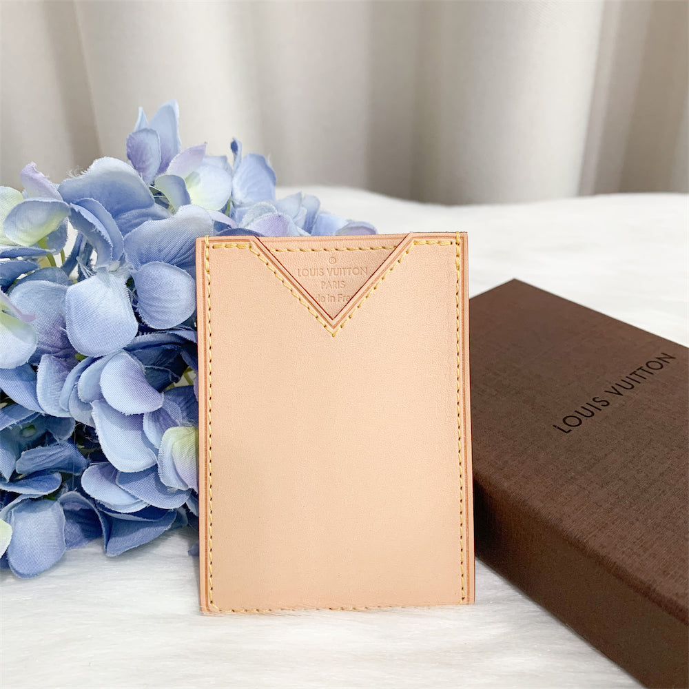 LV Volez Voguez Voyagez Card Holder in Vachetta Leather