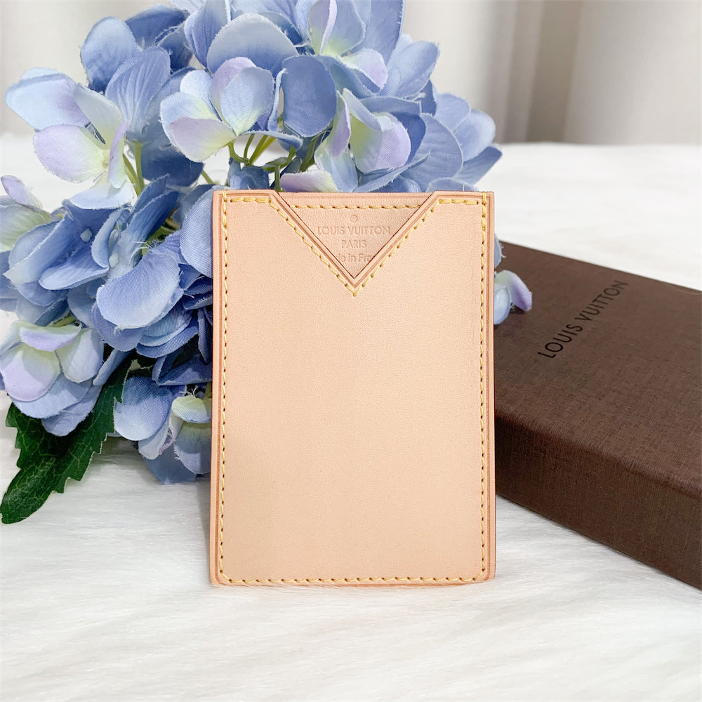 LV Volez Voguez Voyagez Card Holder in Vachetta Leather