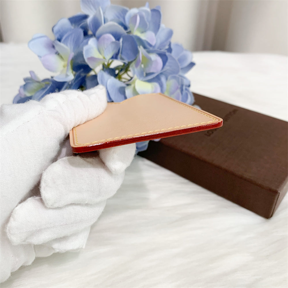LV Volez Voguez Voyagez Card Holder in Vachetta Leather