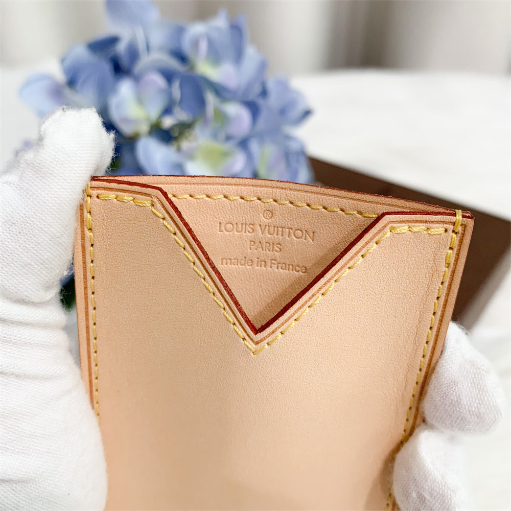 LV Volez Voguez Voyagez Card Holder in Vachetta Leather