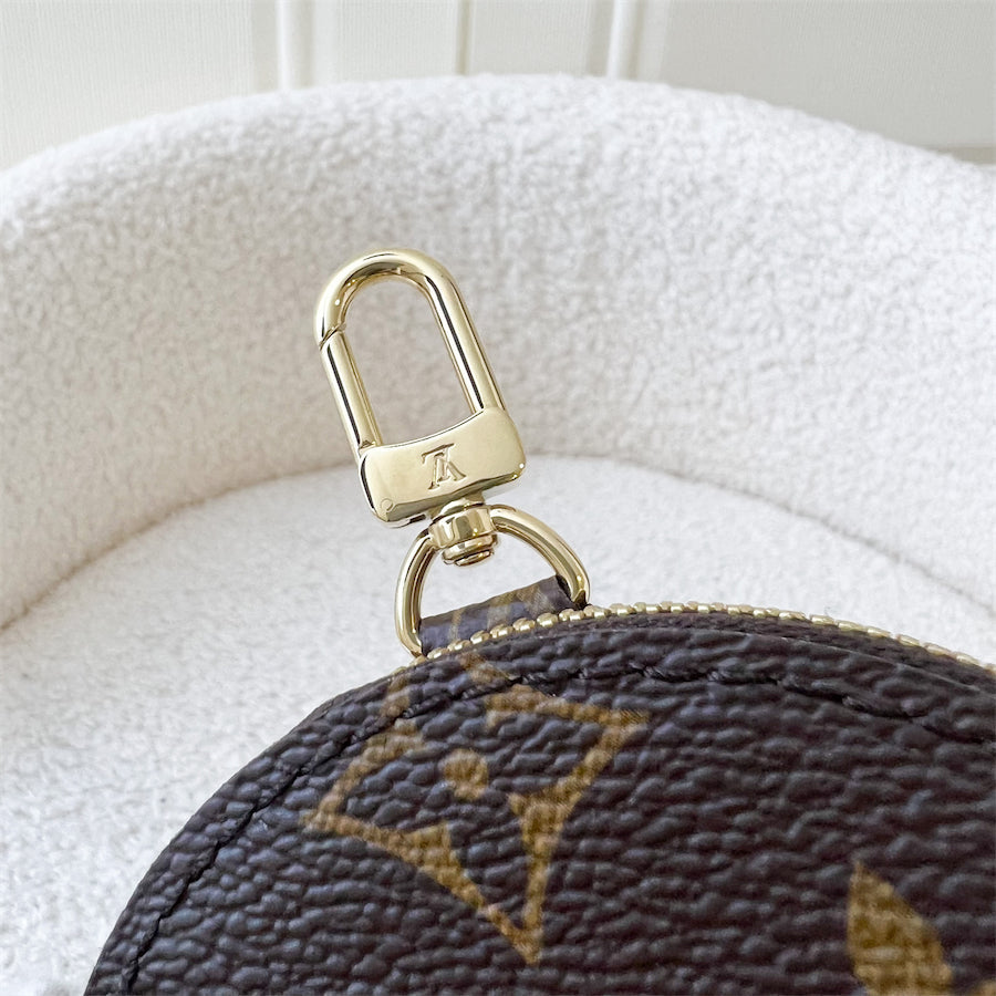 LV Multi Pochette Accessoires Round Pouch in Monogram Canvas GHW