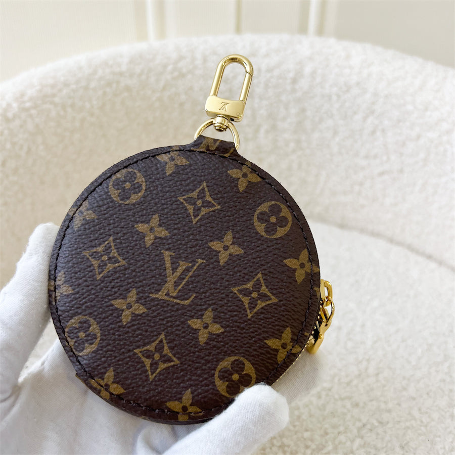 LV Multi Pochette Accessoires Round Pouch in Monogram Canvas GHW